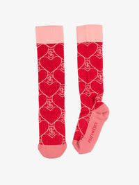 PS of Sweden heart signature socks in red