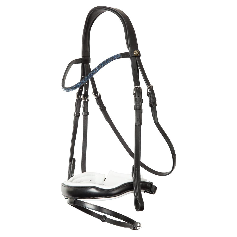 BR Newcastle black leather snaffle bridle