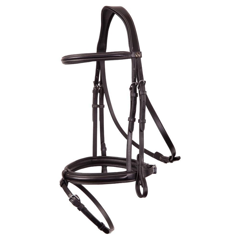 BR Kendal black leather snaffle bridle