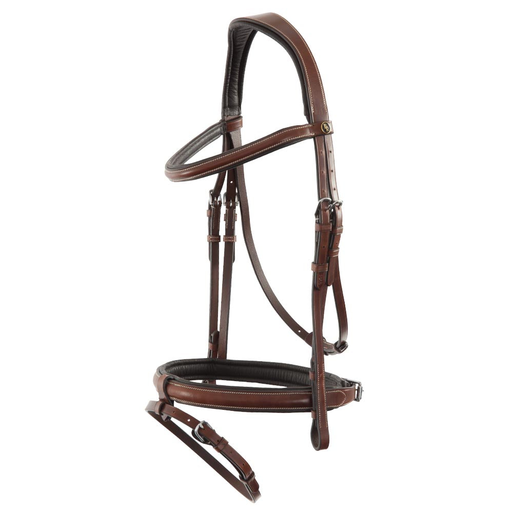 BR Kendal oak colour leather snaffle bridle