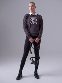 PS of Sweden Karla Monogram sweater in dark grey- 1 small left