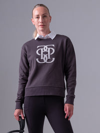 PS of Sweden Karla Monogram sweater in dark grey- 1 small left