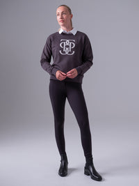 PS of Sweden Karla Monogram sweater in dark grey- 1 small left