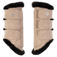 BR Djoy faux fur Taupe grey boots- 1 medium left