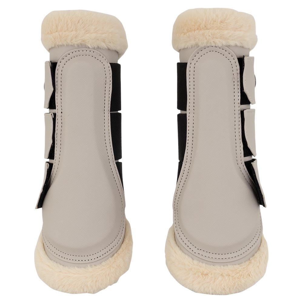 BR Eileen faux fur mesh Dove boots