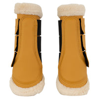 BR Eileen faux fur mesh Harvest gold boots