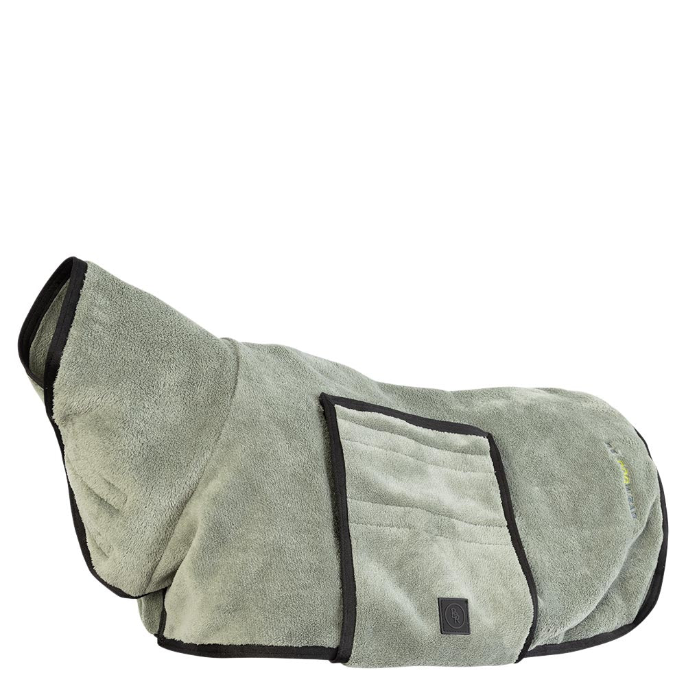 BR dog bathrobe in slate grey