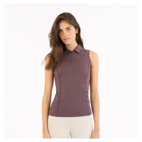 BR Isa sleeveless polo shirt in huckleberry