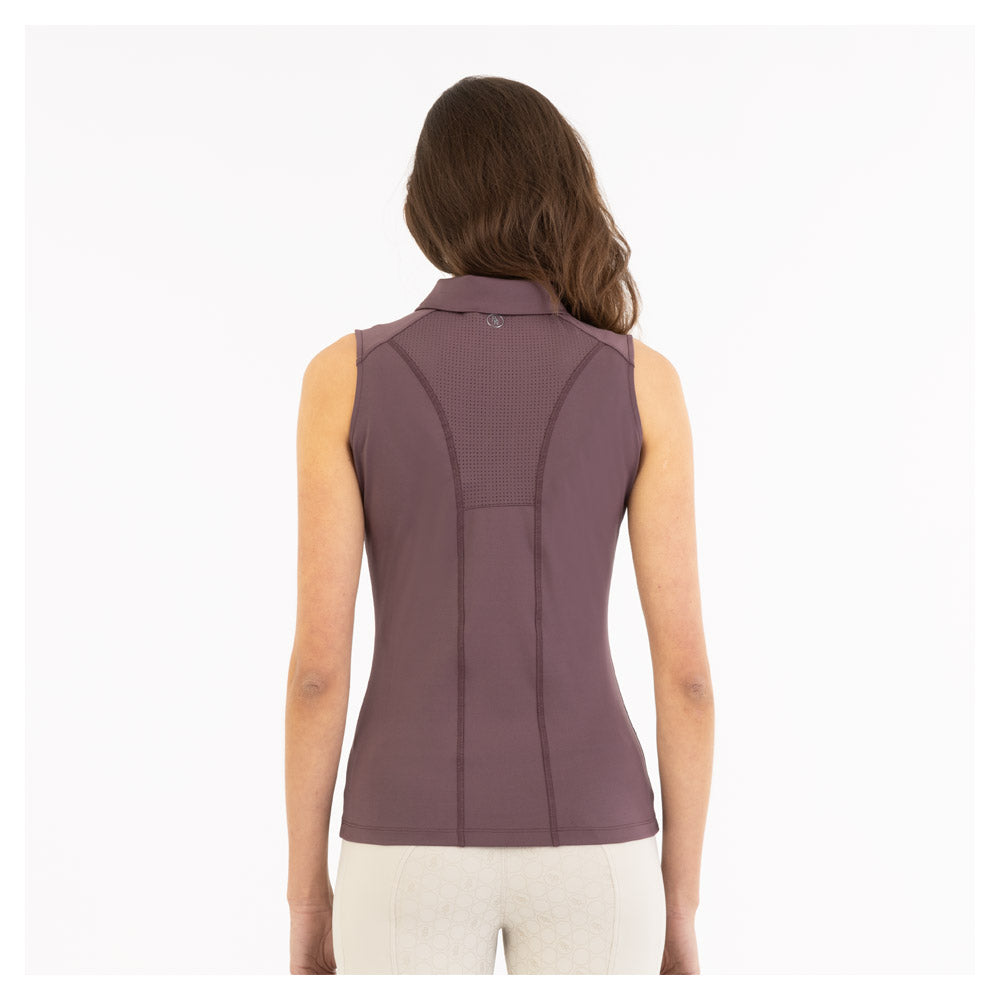 BR Isa sleeveless polo shirt in huckleberry