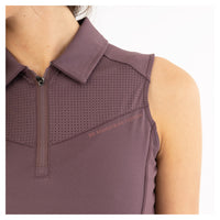 BR Isa sleeveless polo shirt in huckleberry