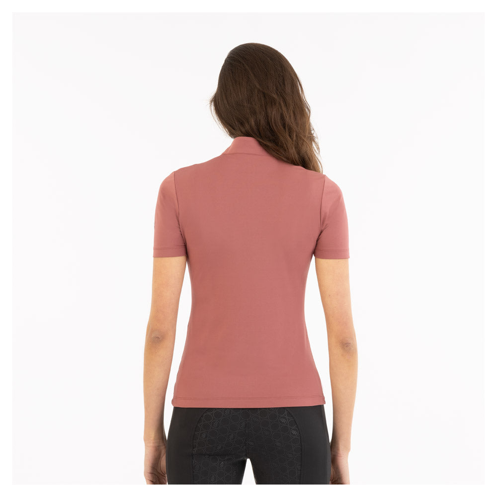 BR Ida half zip polo shirt in roan rouge