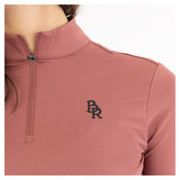 BR Ida half zip polo shirt in roan rouge