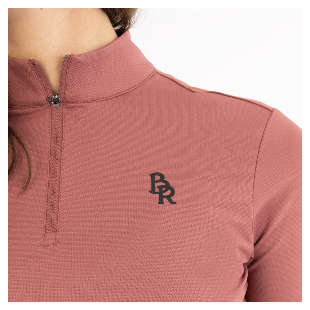 BR Ida half zip polo shirt in roan rouge