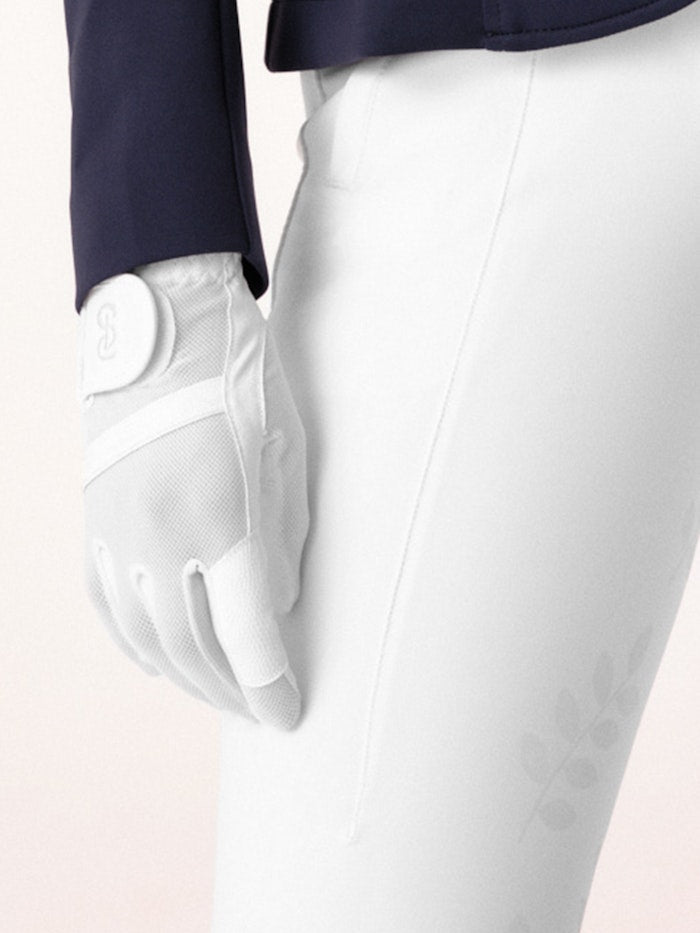 PS of Sweden mesh gloves in white