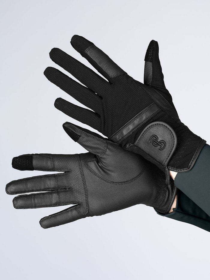 PS of Sweden mesh gloves in black