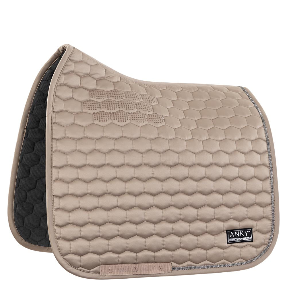 Anky Greige Stepped satin dressage saddlepad