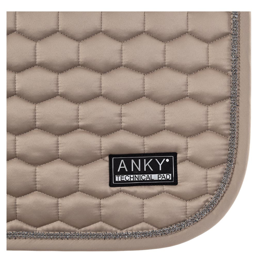 Anky Greige Stepped satin dressage saddlepad