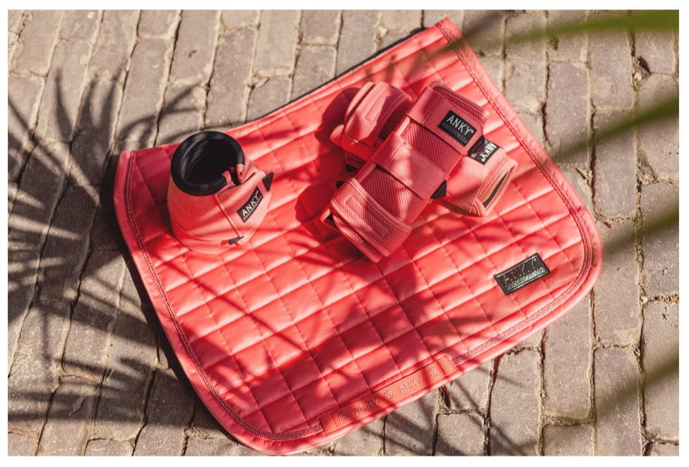 Anky Sugar Coral satin dressage saddlepad