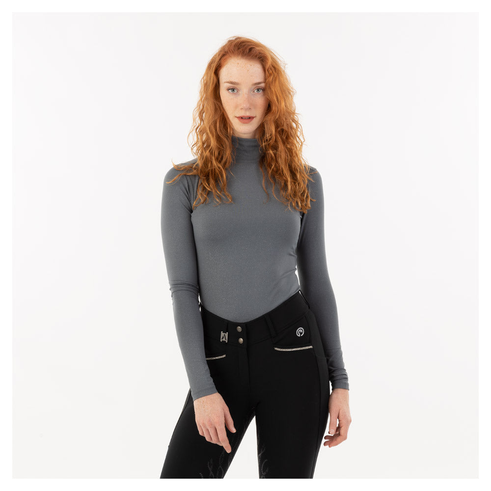 Anky Turbulence glitter mockneck shirt