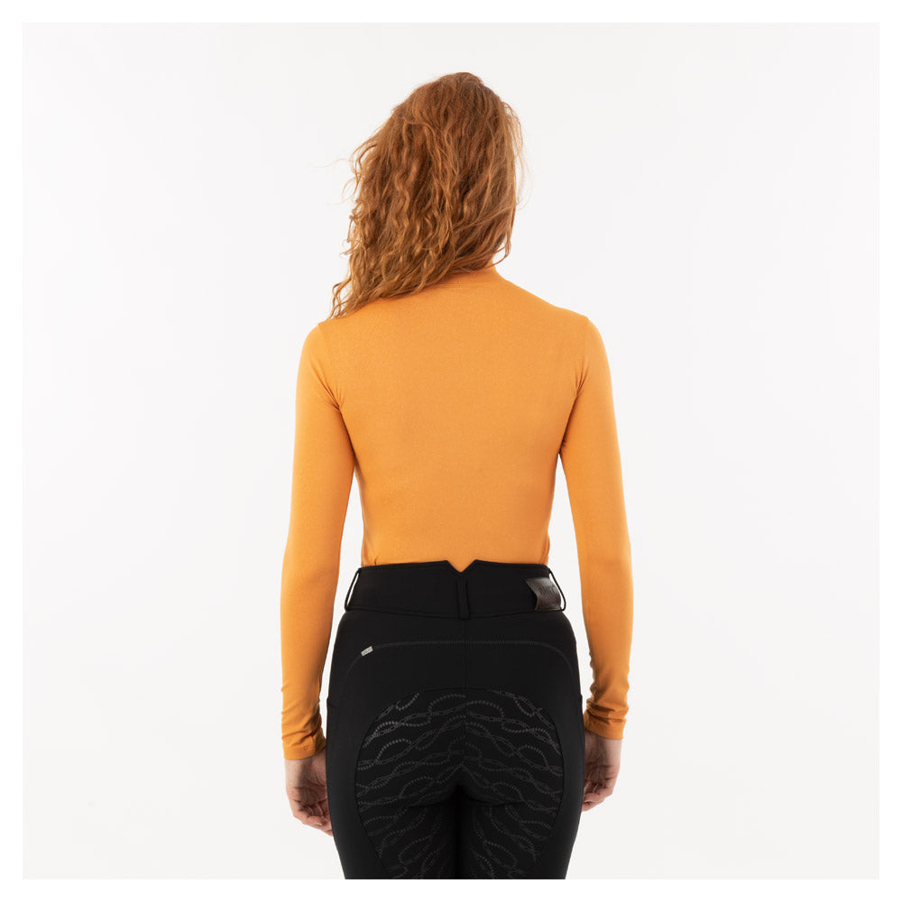 Anky Golden Ochre Glitter mockneck shirt