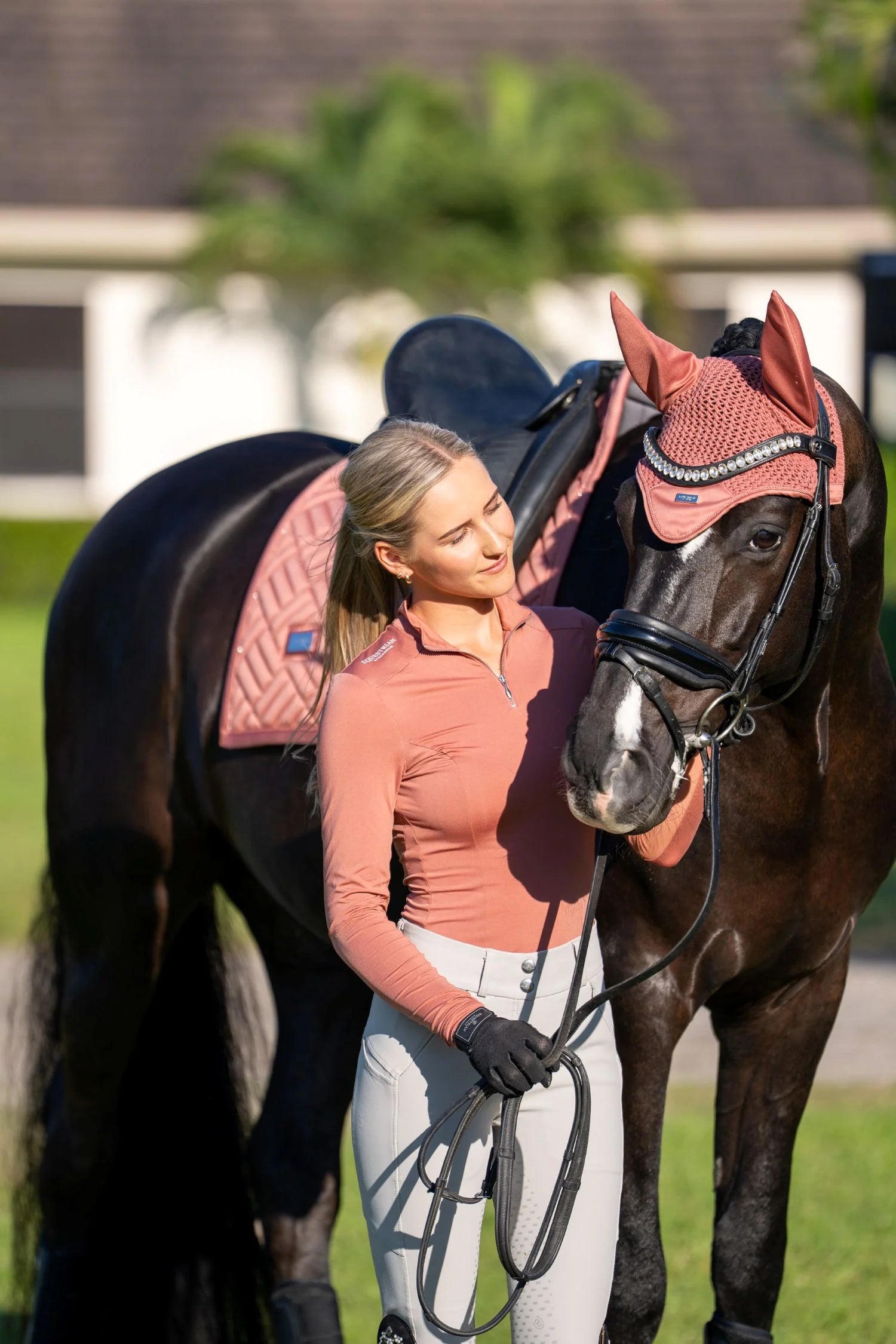 Equestrian Stockholm Modern Coral dressage saddlepad