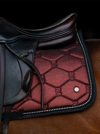 PS of Sweden Christmas stardust sparkly merlot Dressage saddlepad- cob size