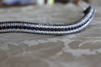 Equiture Heliotrope, iridescent and montana megabling curve browband