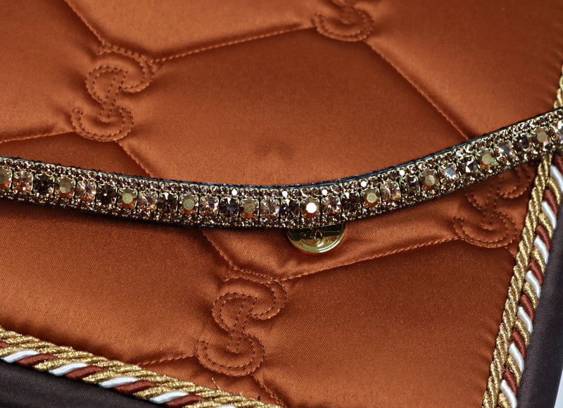 Equiture Alternating Celsian, Aurum and smoked topaz browband