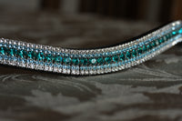 Equiture Blue Zircon, aqua and clear curve megabling browband