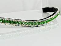 Equiture Vivid Green and Iridescent browband