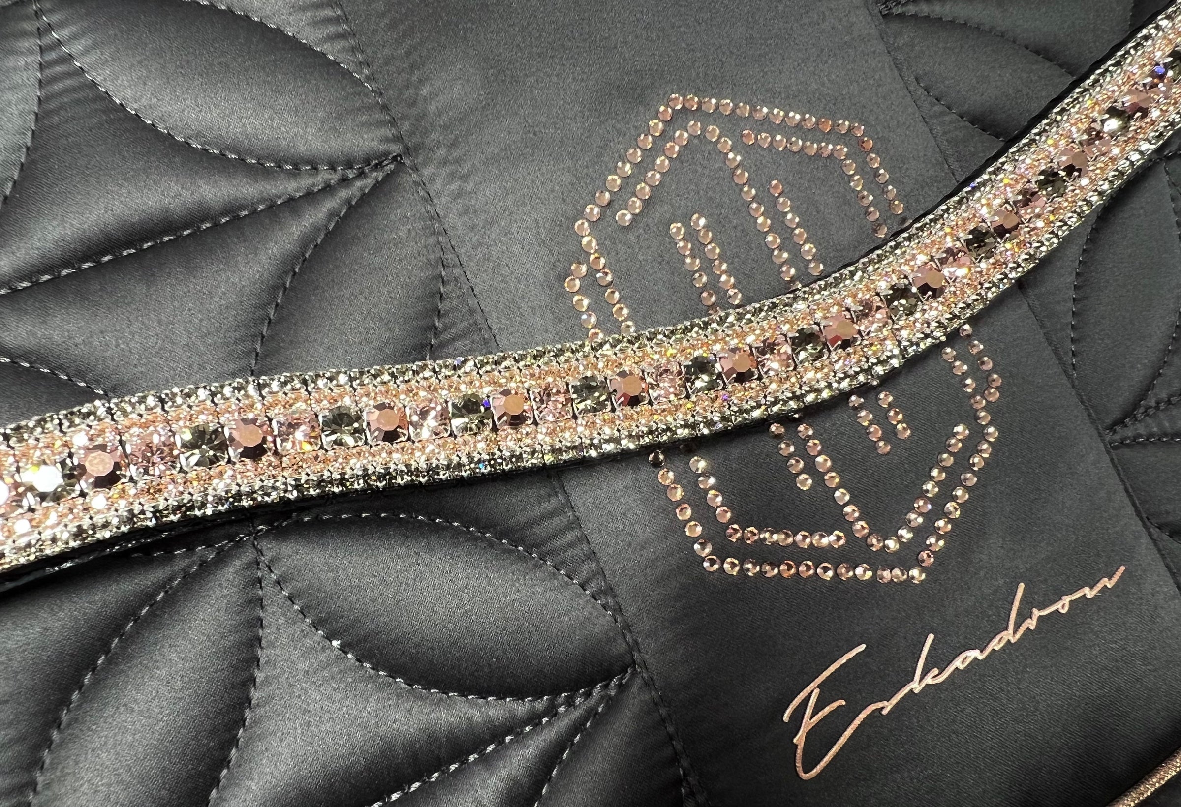 Equiture Grey Rose Gold megabling curve browband