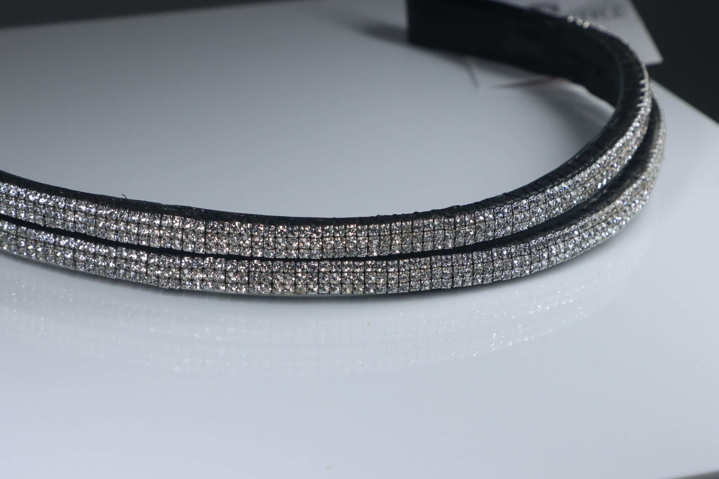 Equiture Clear split browband - Full, Curve, Black