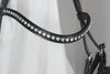 BR Newcastle black leather snaffle bridle with clear browband