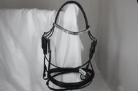 BR Cambridge black leather snaffle bridle