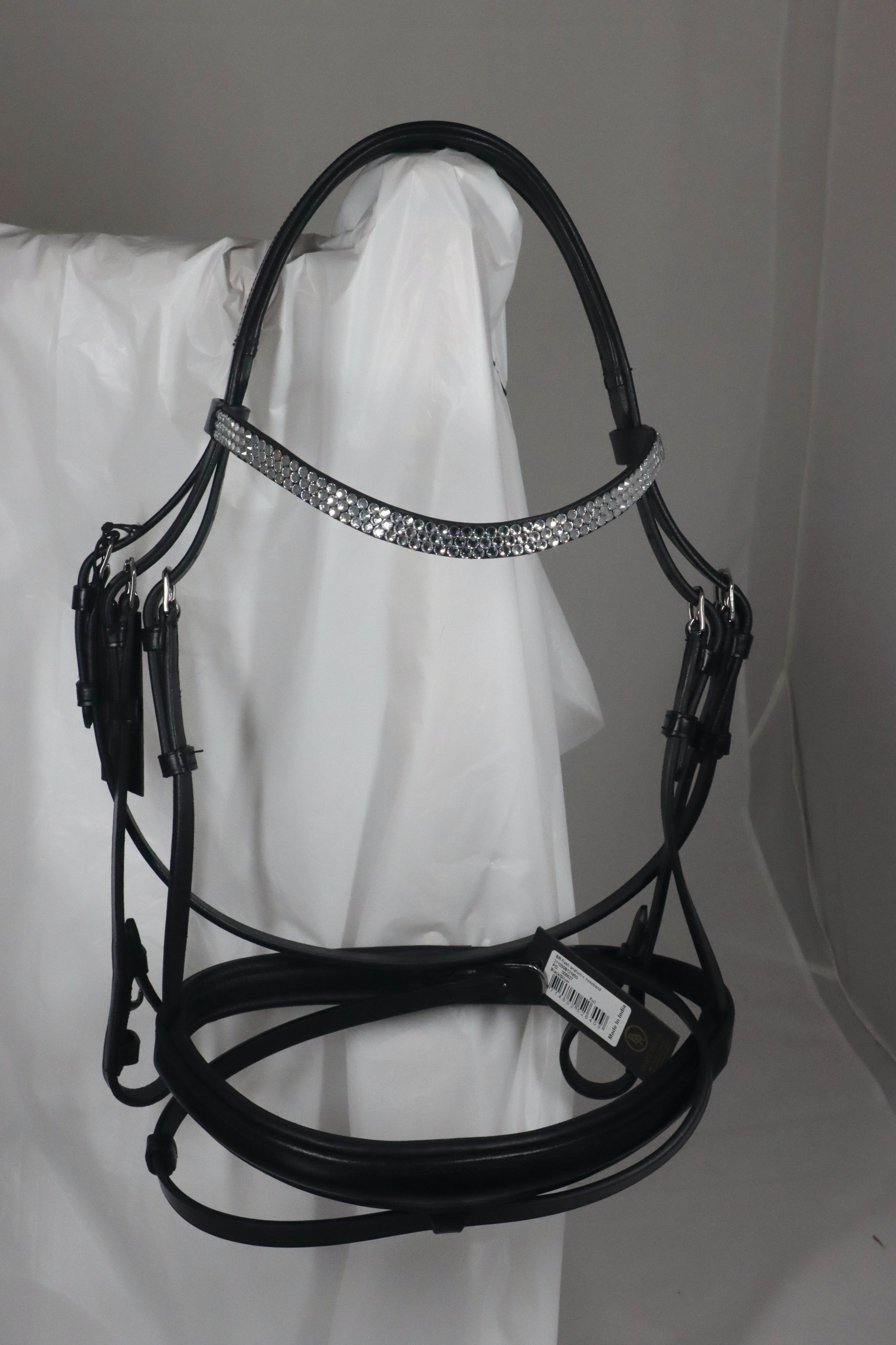 BR Cambridge black leather snaffle bridle