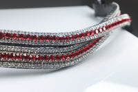 Equiture Light siam, black diamond and clear megabling curve browband