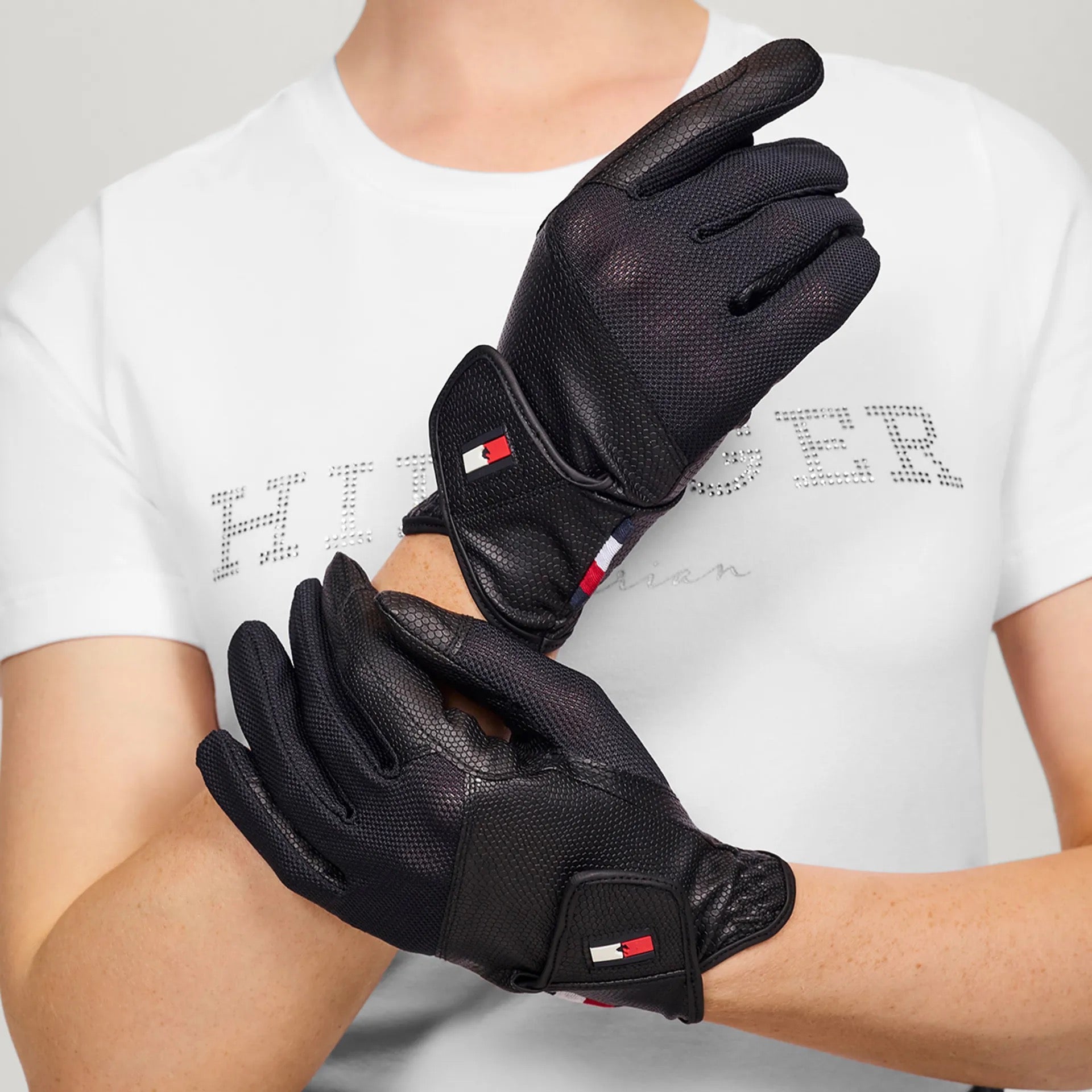 Tommy Hilfiger Duke riding gloves in black