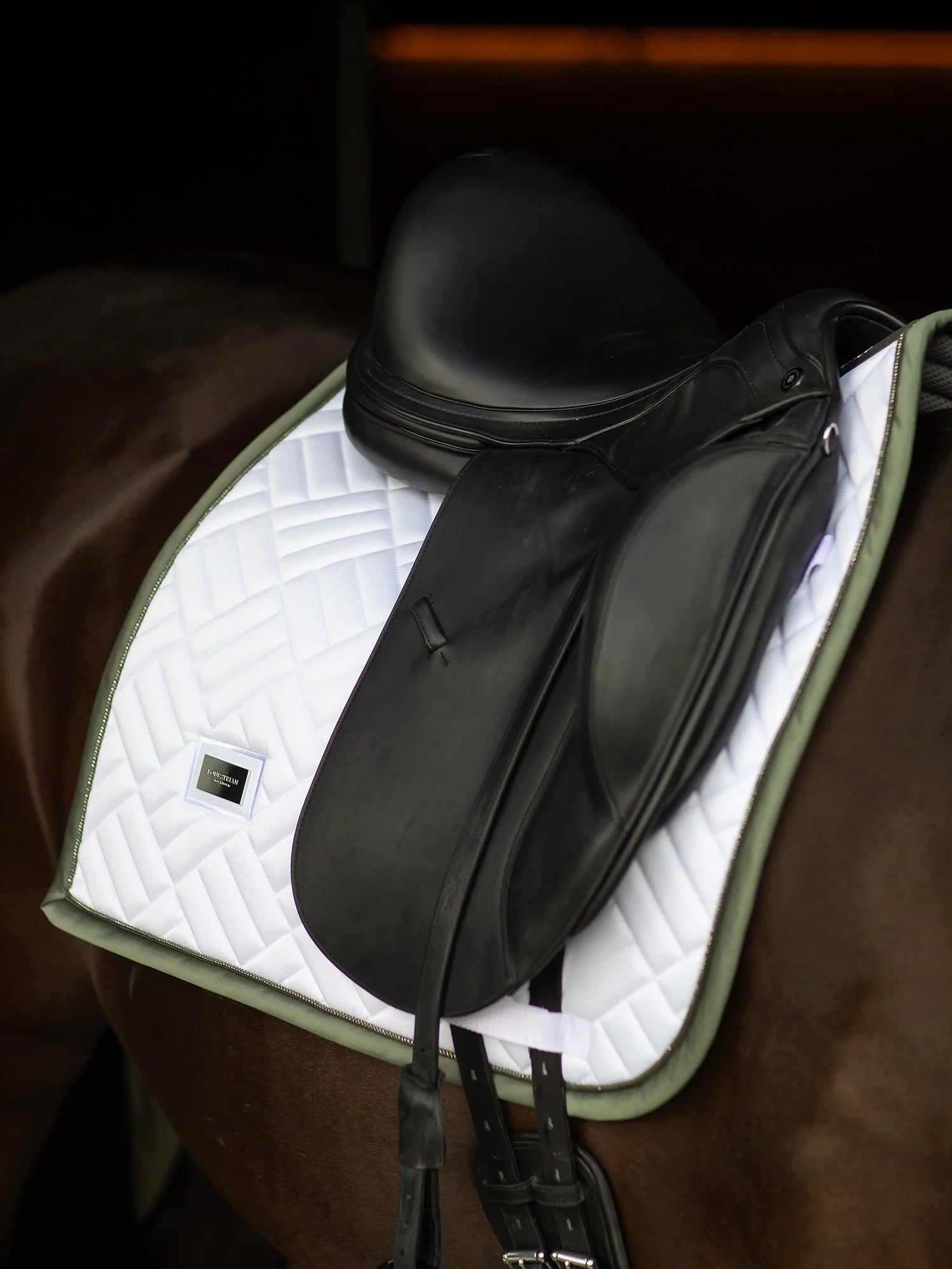 Equestrian Stockholm White Striking Valley Modern dressage saddlepad