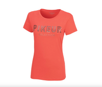 Pikeur Vida ladies t-shirt in Coral Red- 1 uk 8 left