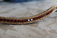 Equiture Burgundy and gold browband