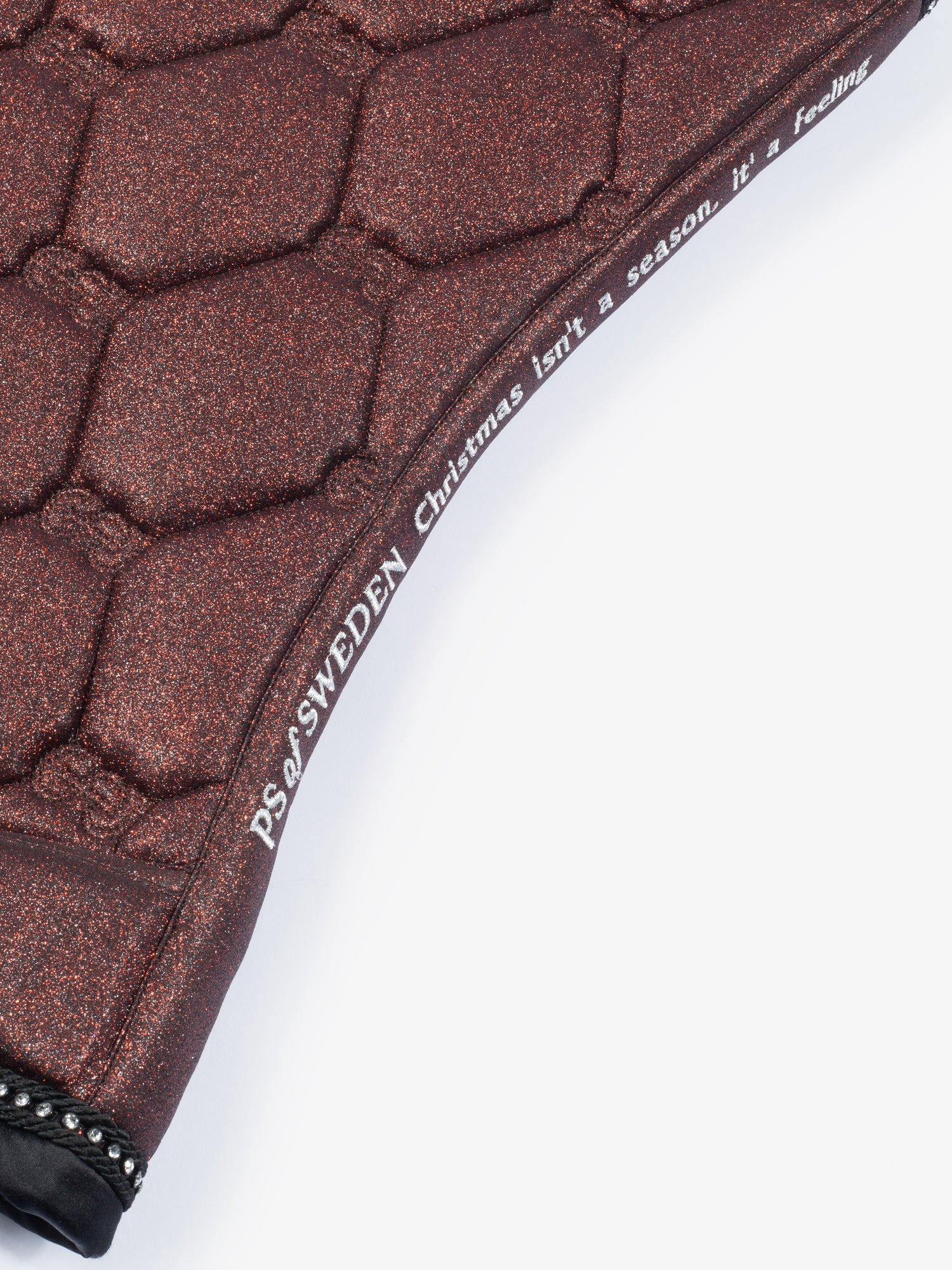 PS of Sweden Christmas stardust sparkly merlot Dressage saddlepad- cob size
