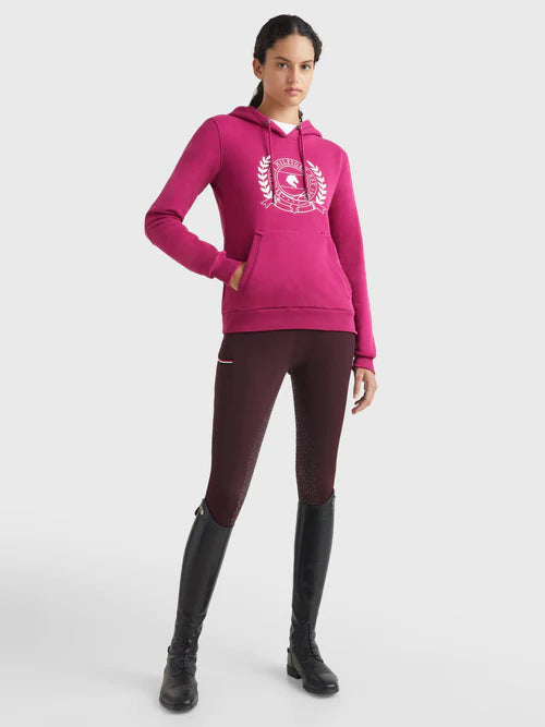 Tommy Hilfiger equestrian Italian wine hoody- 1 medium left