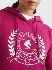 Tommy Hilfiger equestrian Italian wine hoody- 1 medium left