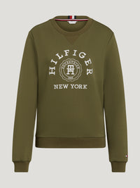 Tommy Hilfiger Evans graphic sweatshirt in Utiliy Olive