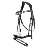 BR Bolton black leather snaffle bridle