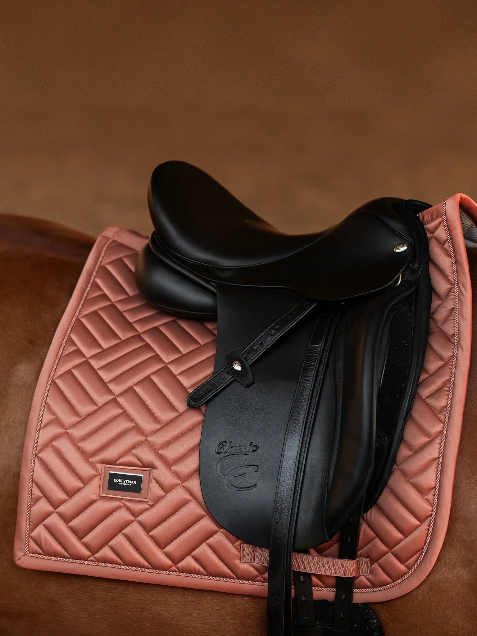 Equestrian Stockholm Modern Coral dressage saddlepad