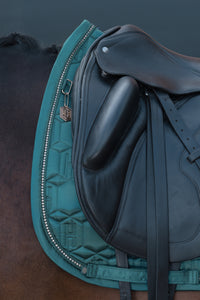 Eskadron Heritage Vintage green satin crystal pony dressage saddlepad