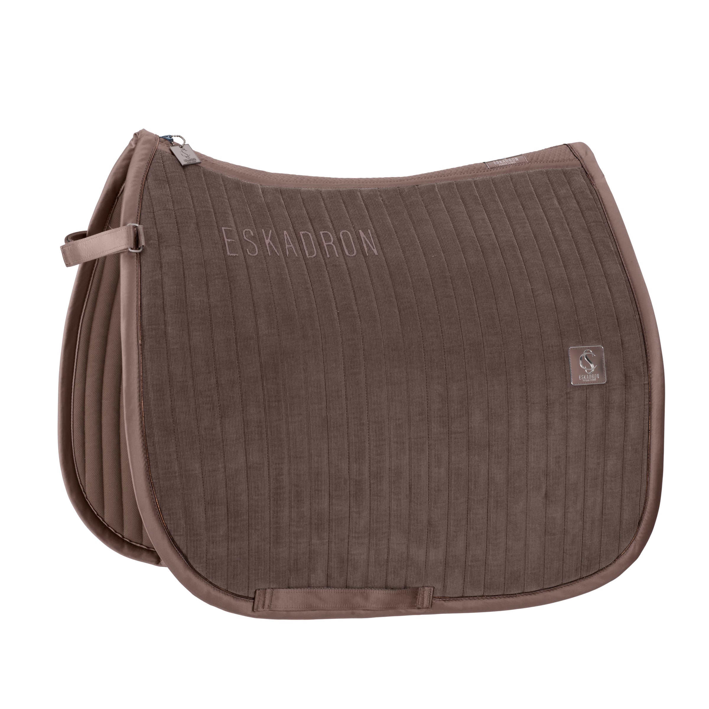 Eskadron Deep taupe cord emblem saddlepad