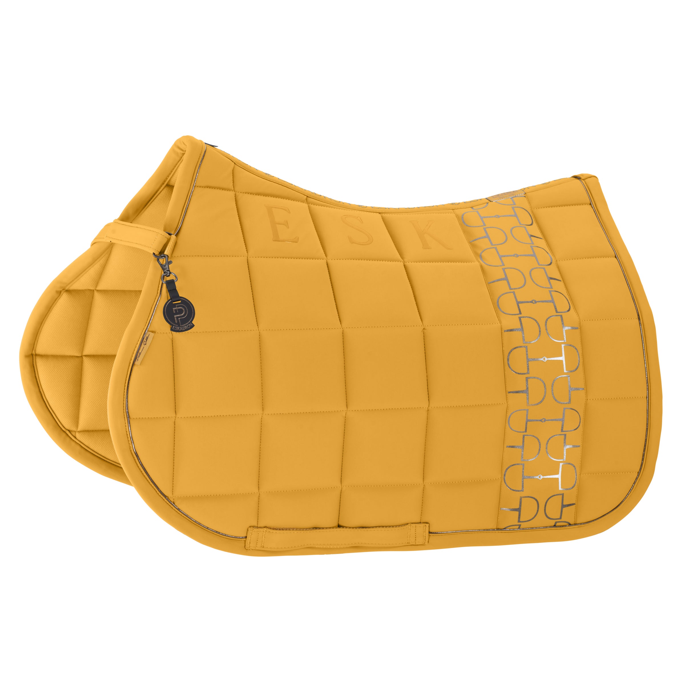 Eskadron Platinum golden yellow big square softshell saddlepad