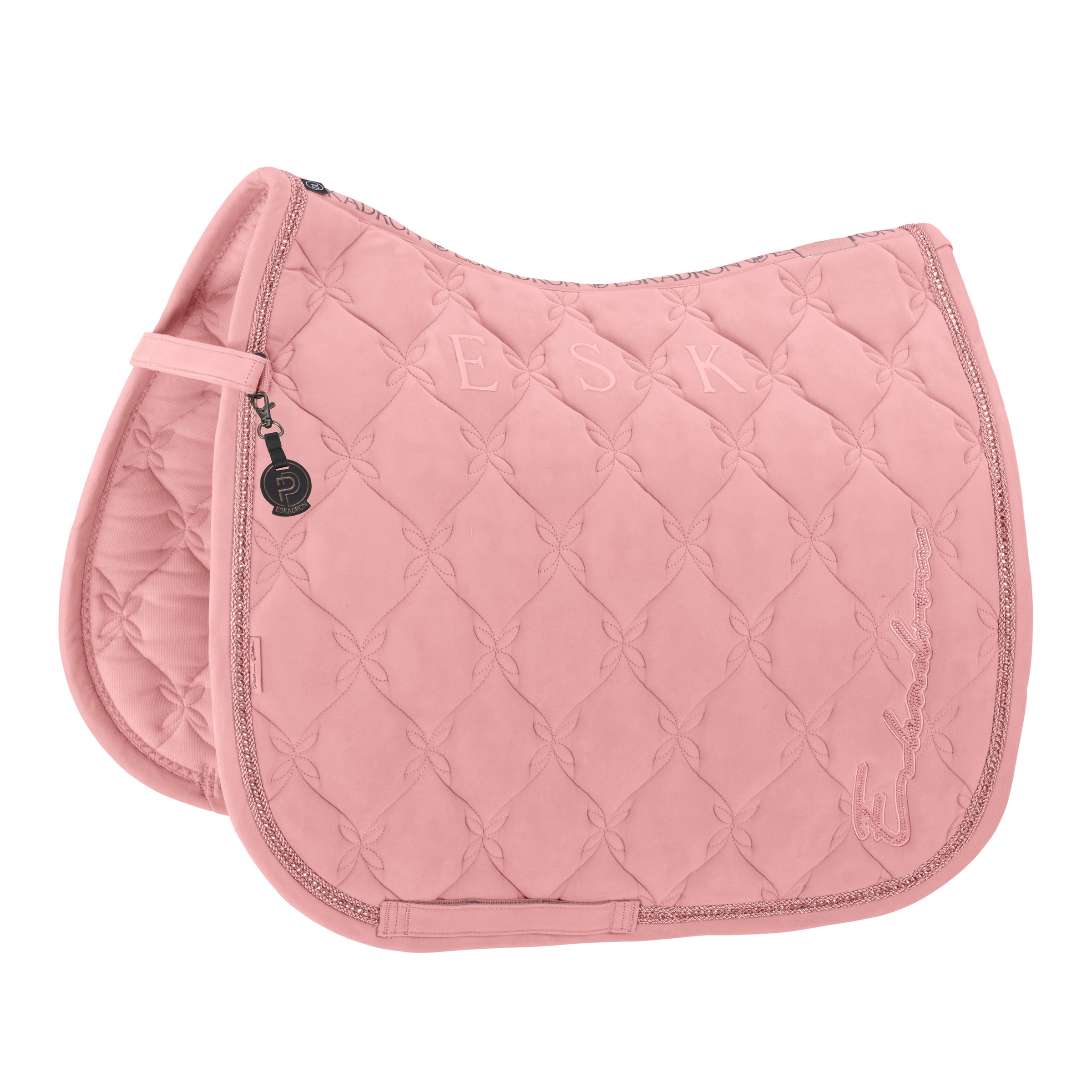 Eskadron Platinum soft rouge Velour crystal saddlepad